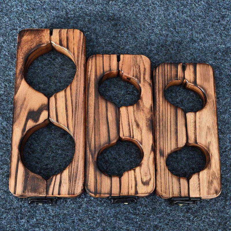 BDSM Wooden Retro Ankle/Wrist Shackles stocks - Image 4