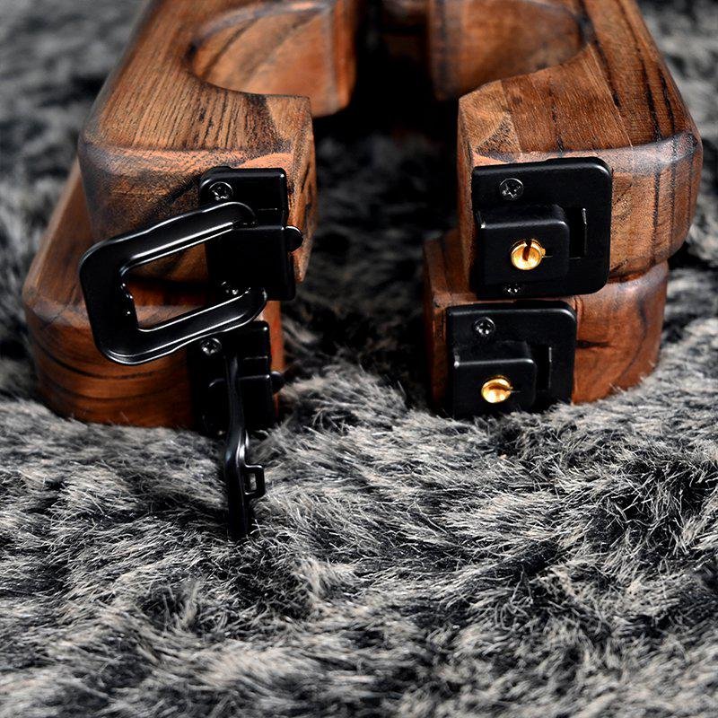 BDSM Wooden Retro Ankle/Wrist Shackles stocks - Image 6