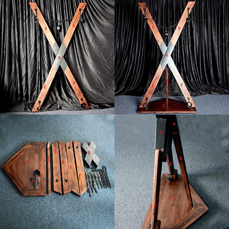 BDSM Wooden St. Andrew's Cross X-frame - Image 6